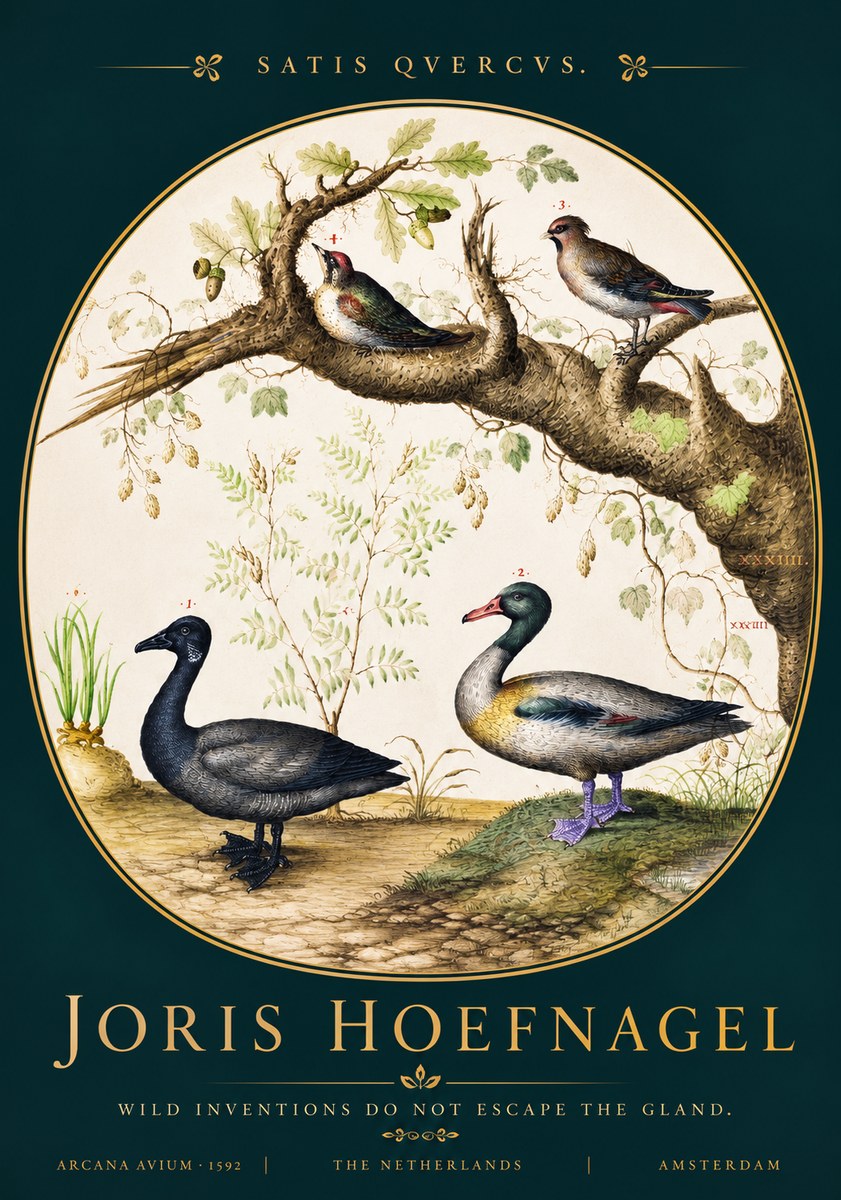 Joris Hoefnagel Satis Quercus. Birds of the Marsh No4 - Plakat