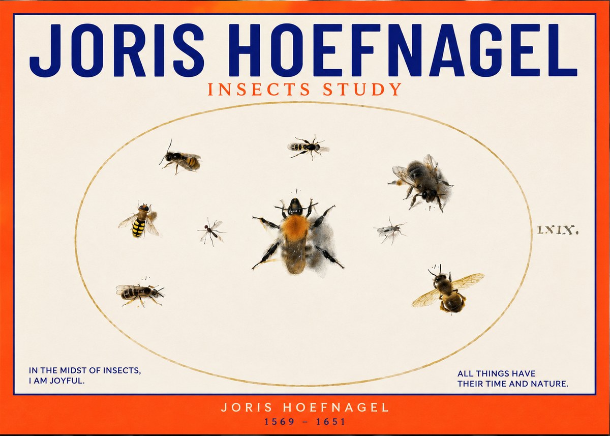 Joris Hoefnagel Insects Study II No2 - Plakat