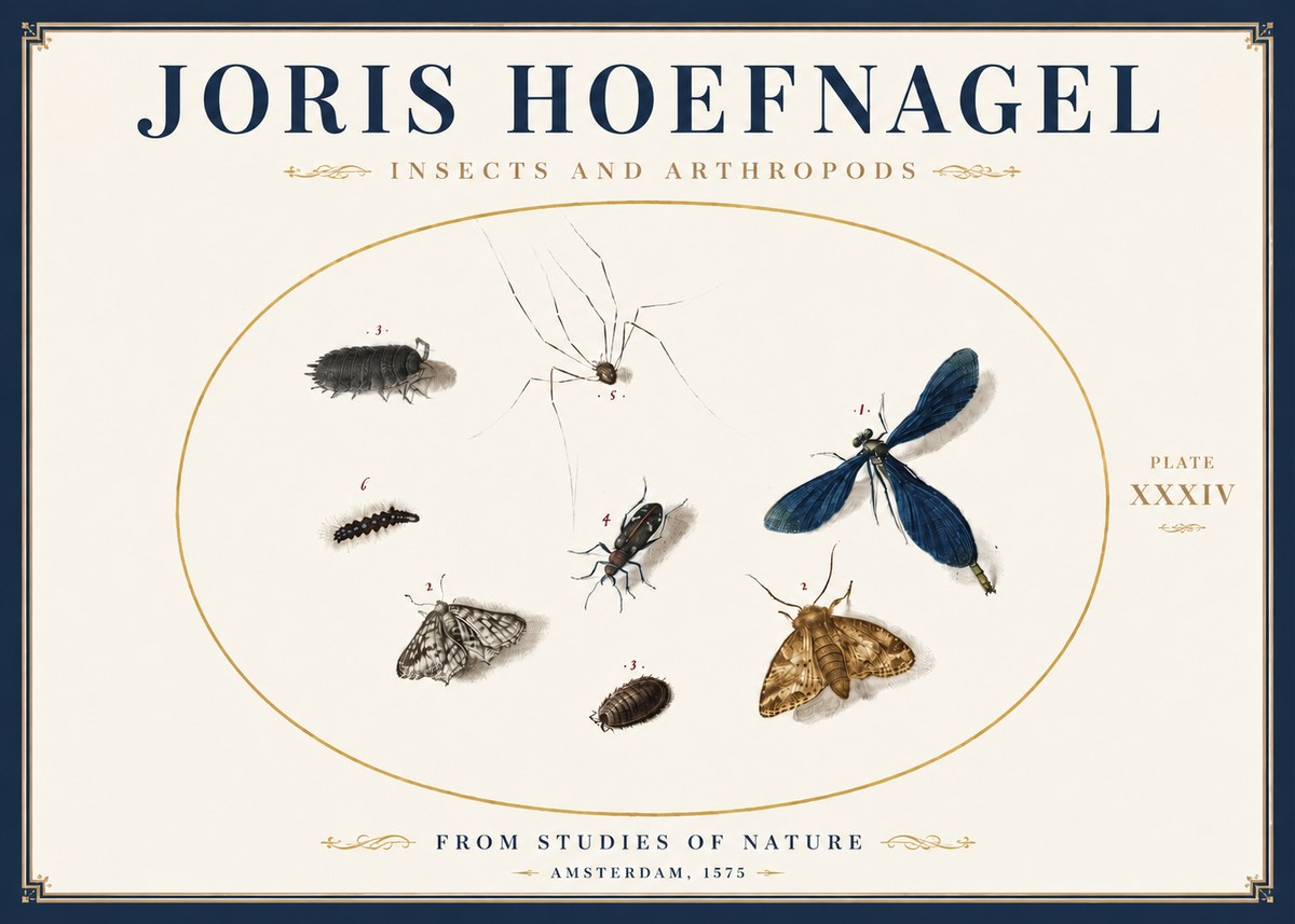 Joris Hoefnagel Insects and Arthropods No4 - Plakat