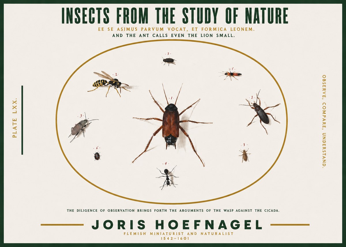 Joris Hoefnagel Insects from the Study of Nature No2 - Plakat