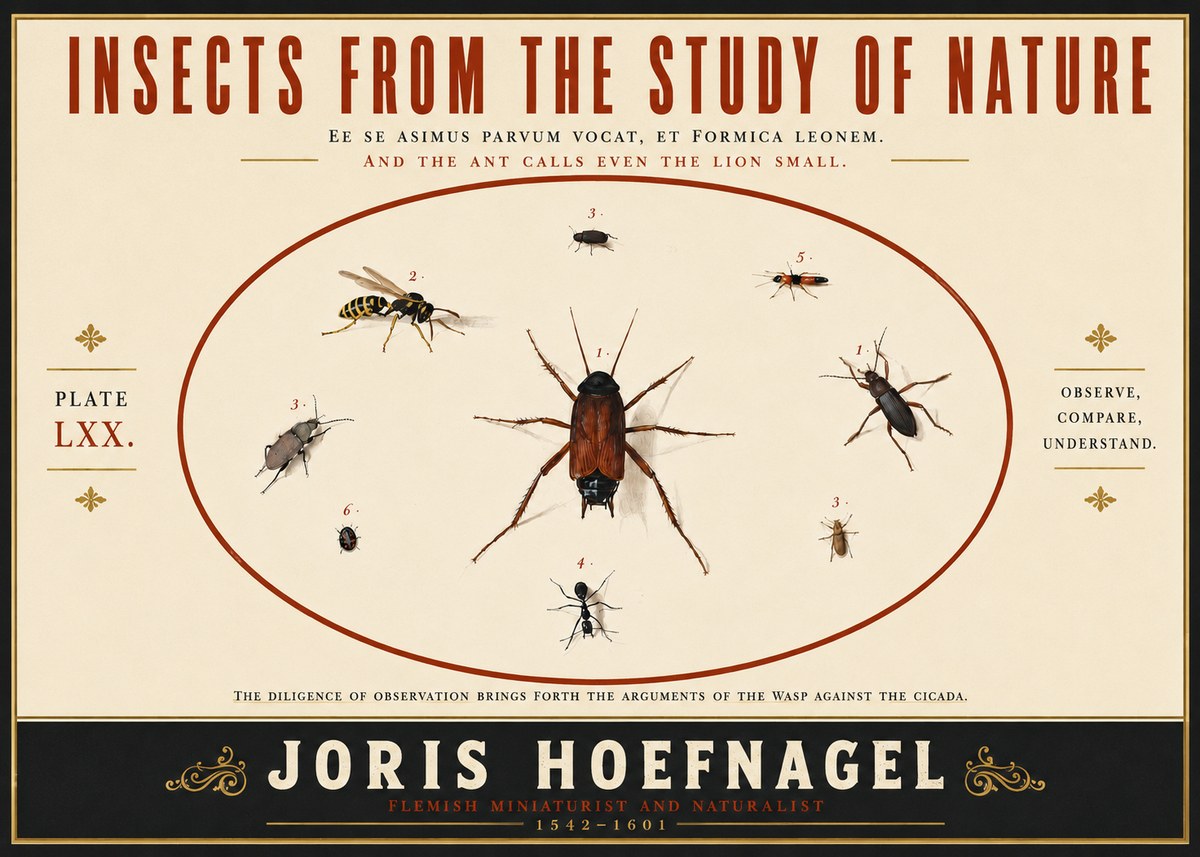Joris Hoefnagel Insects from the Study of Nature No4 - Plakat