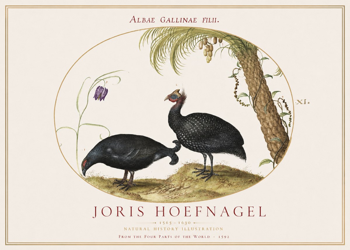 Joris Hoefnagel Albae Gallinae Filii. No1 - Plakat