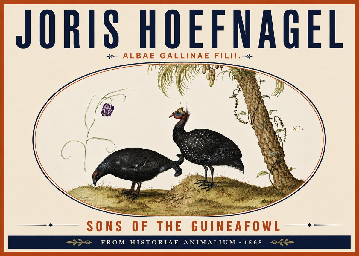 Joris Hoefnagel Albae Gallinae Filii. No6 - Plakat