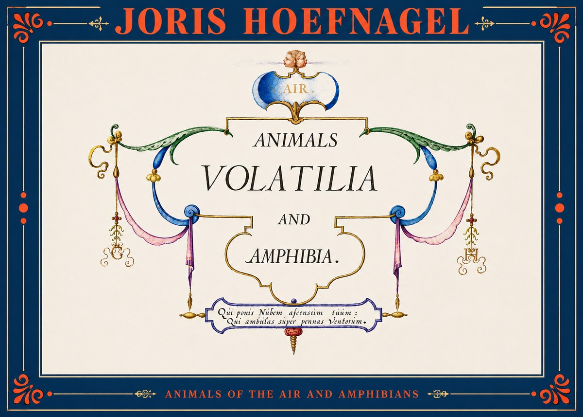 Joris Hoefnagel Animals Volatilia and Amphibia. No4 - Plakat