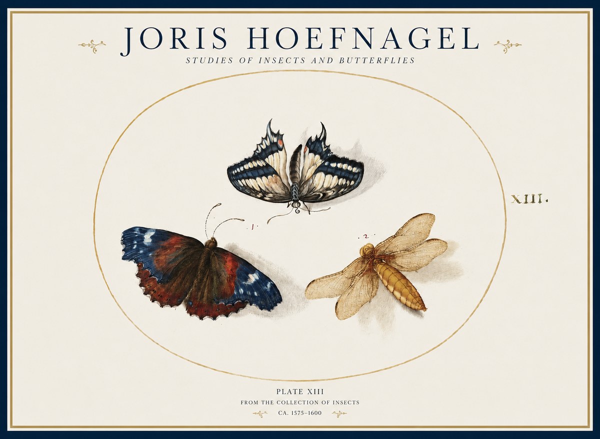 Joris Hoefnagel Studies of Insects - Plate Xiii No2 - Plakat