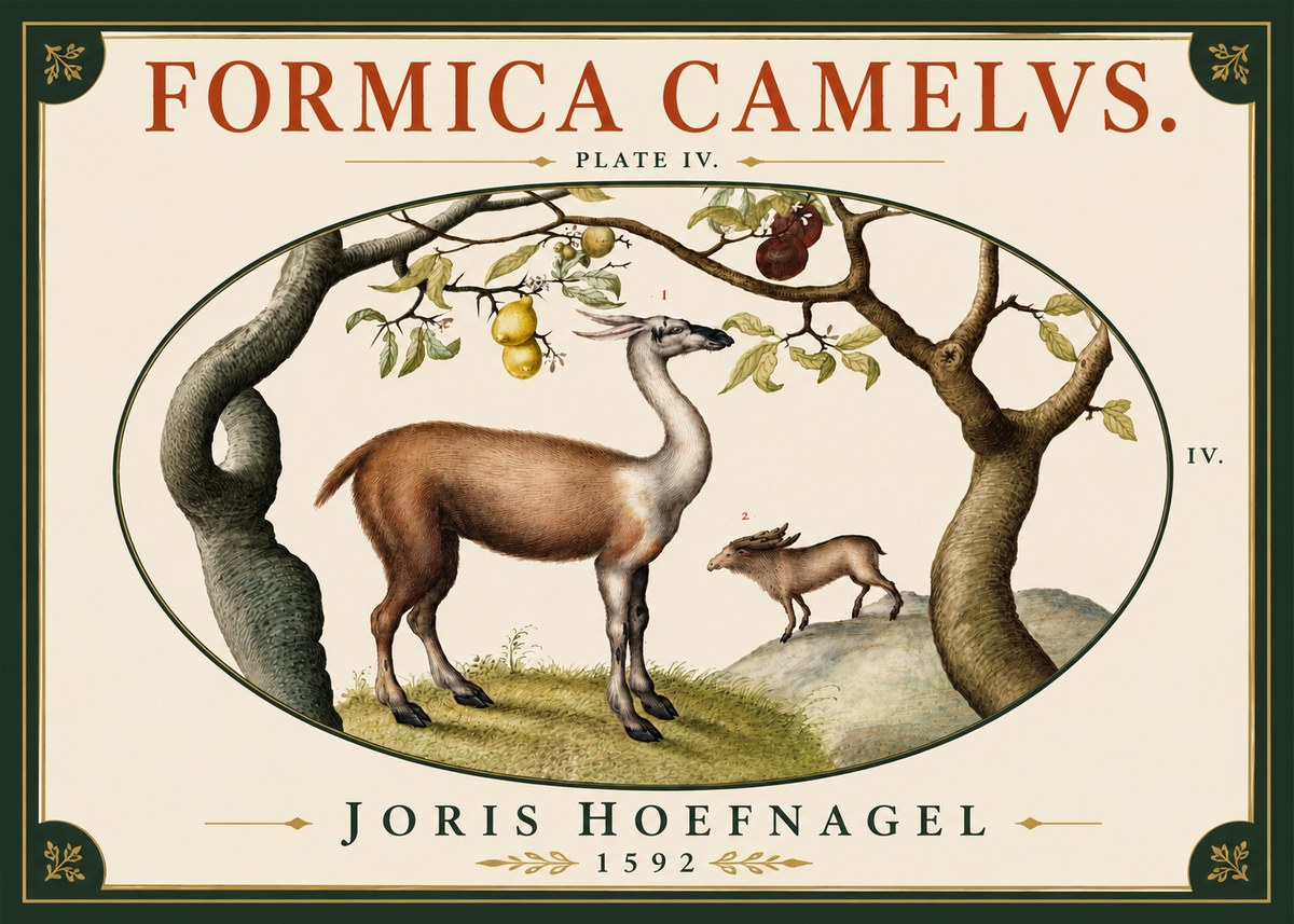 Joris Hoefnagel Formicamelus. No6 - Plakat