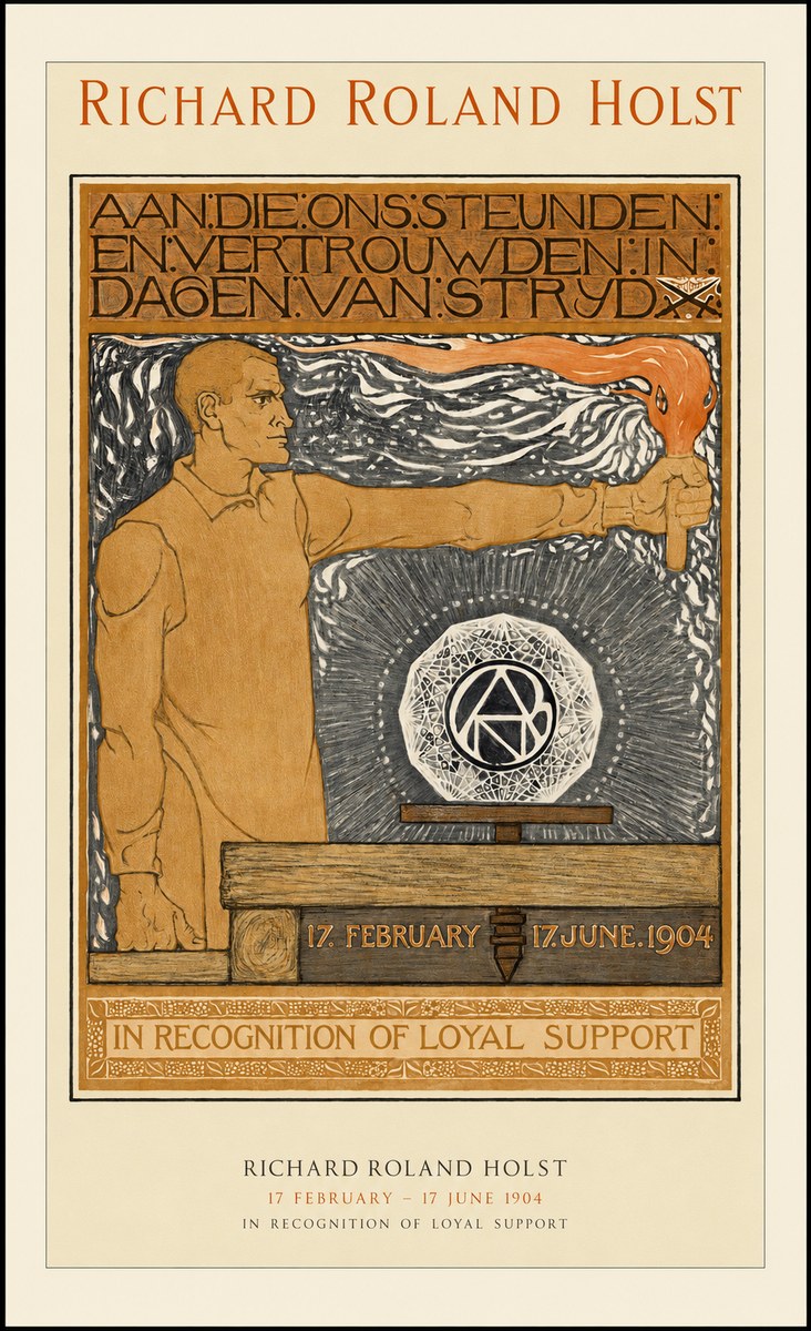 Richard Roland Holst Aan.die.ons.steunden En.vertrouwwden.in Dagen.van.strydx No1 - Plakat