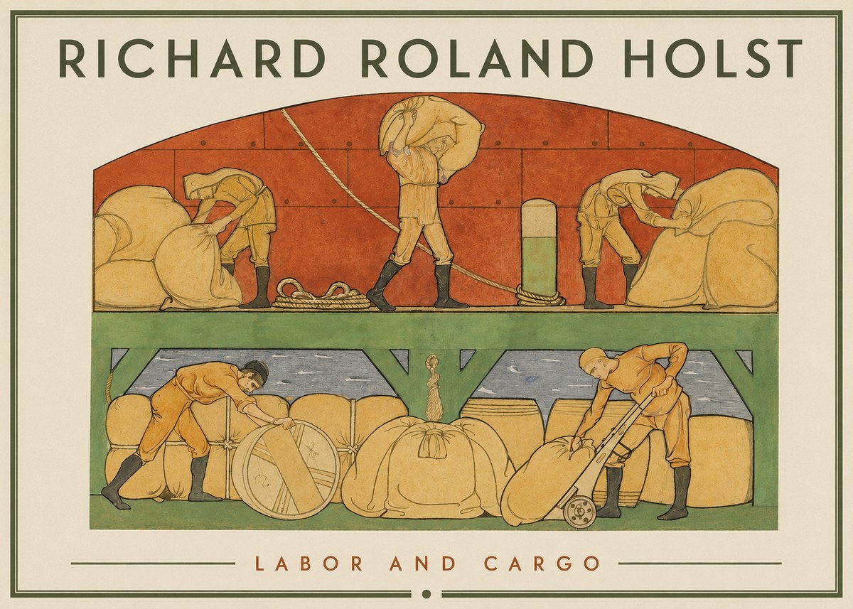 Richard Roland Holst Labor and Cargo No2 - Plakat