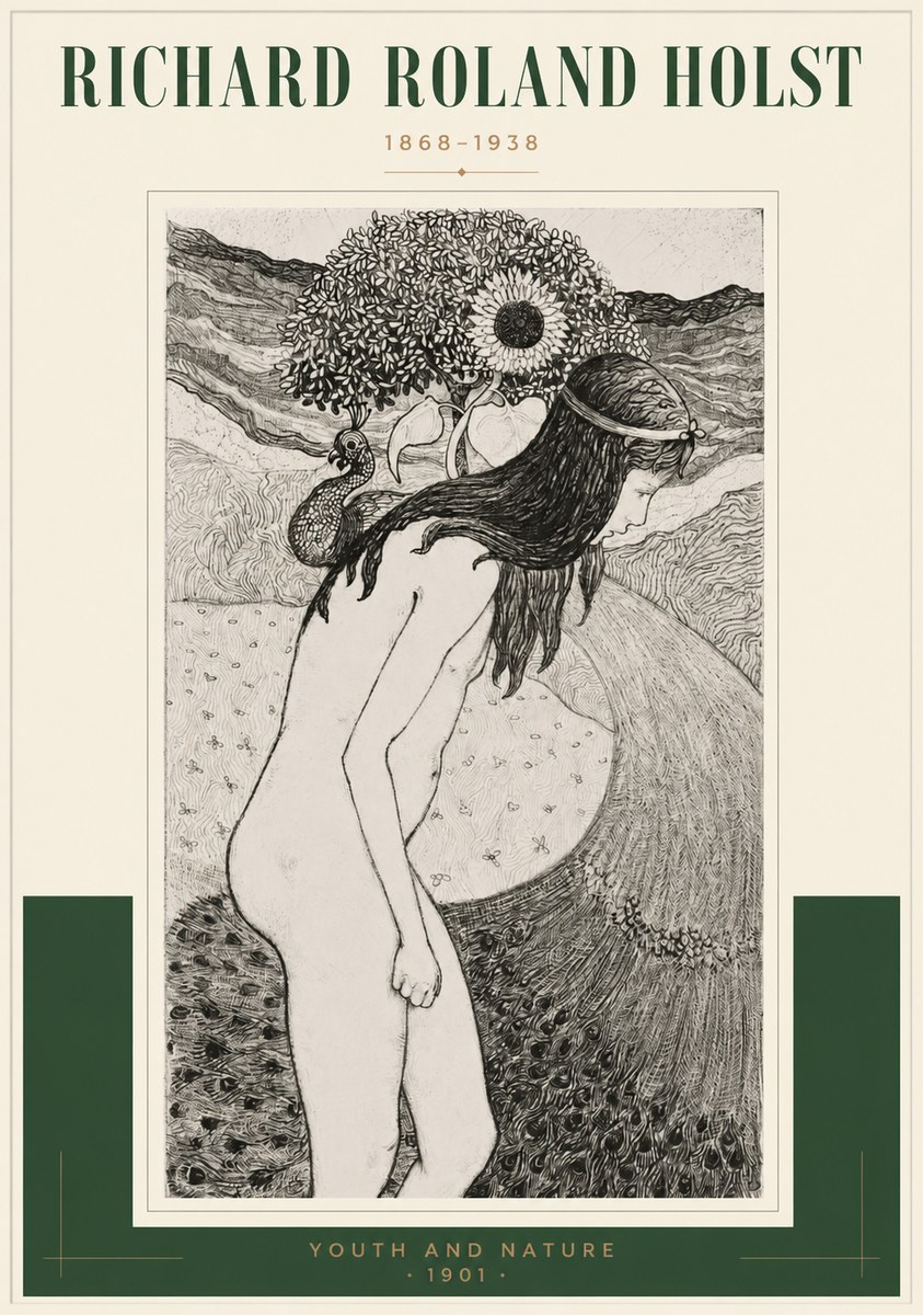 Richard Roland Holst Youth and Nature No2 - Plakat