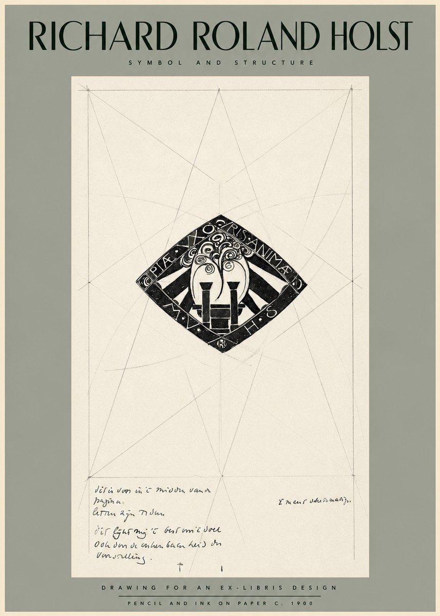 Richard Roland Holst Design for Ex Libris No2 - Plakat