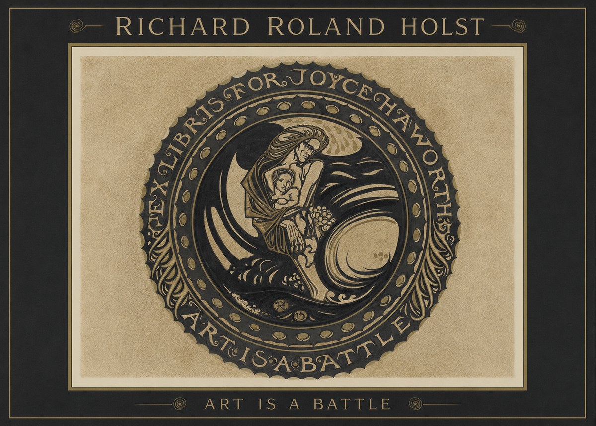 Richard Roland Holst Ex Libris for Joyce Haworth No1 - Plakat