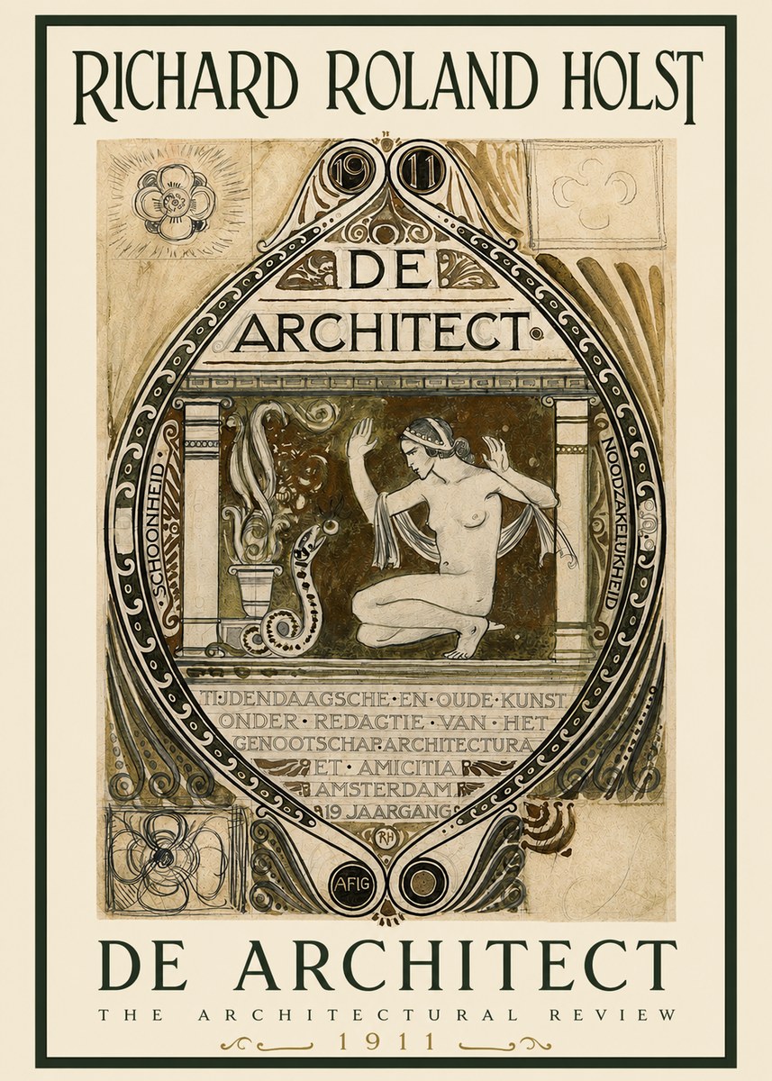 Richard Roland Holst De Architect No2 - Plakat
