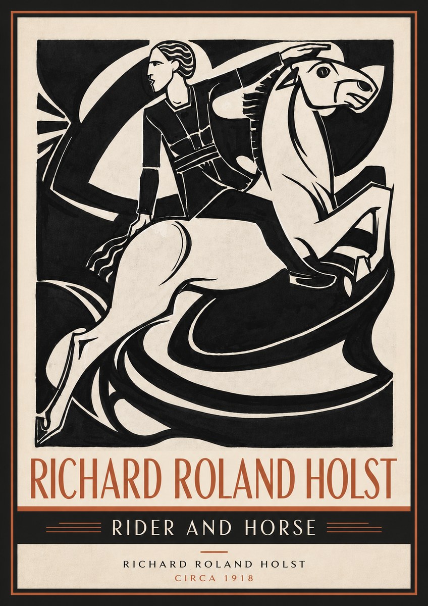 Richard Roland Holst Rider and Horse No5 - Plakat