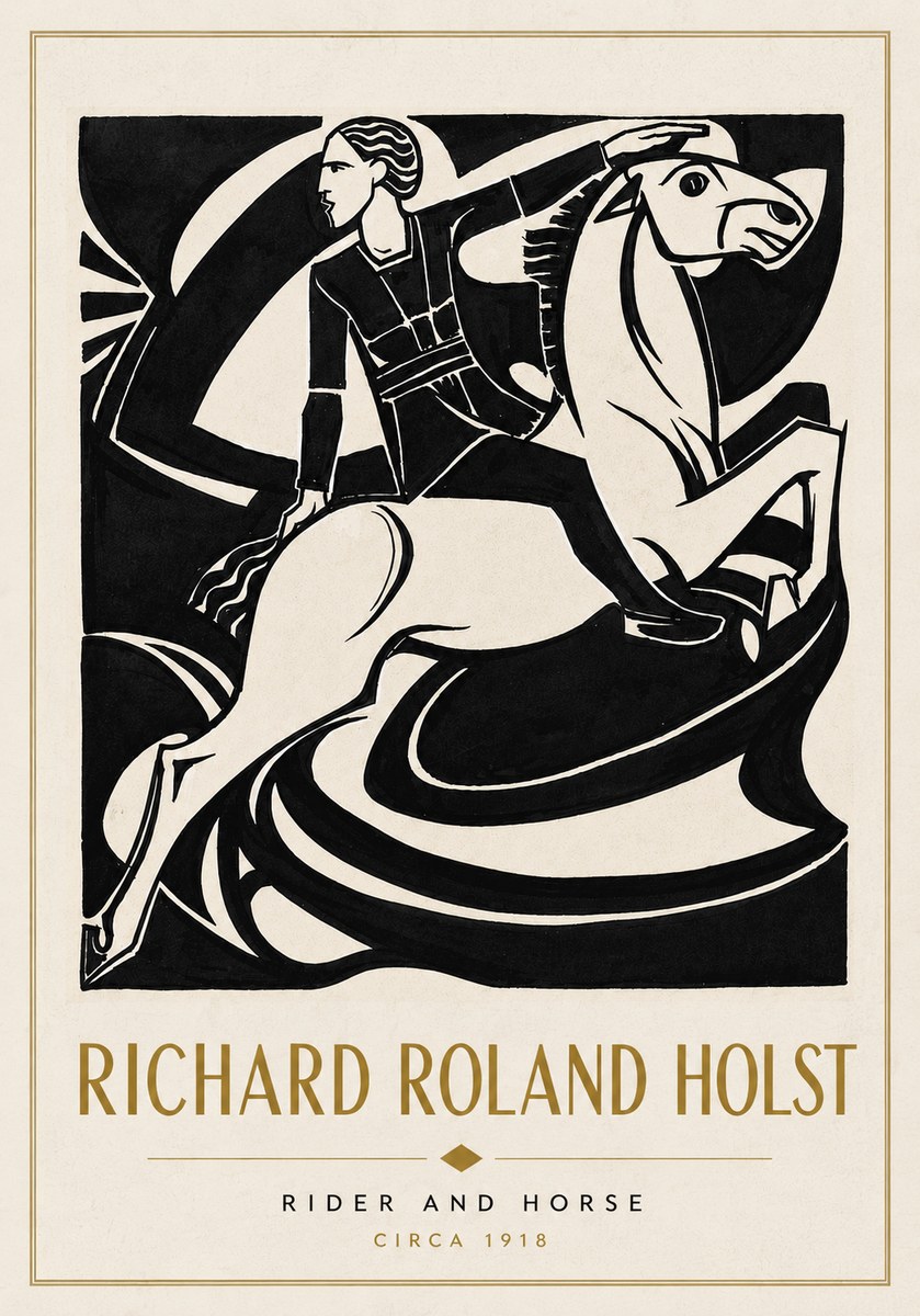 Richard Roland Holst Rider and Horse No6 - Plakat