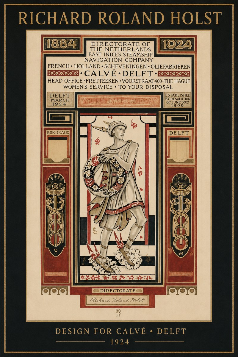 Richard Roland Holst Design for Calvé • Delft No2 - Plakat