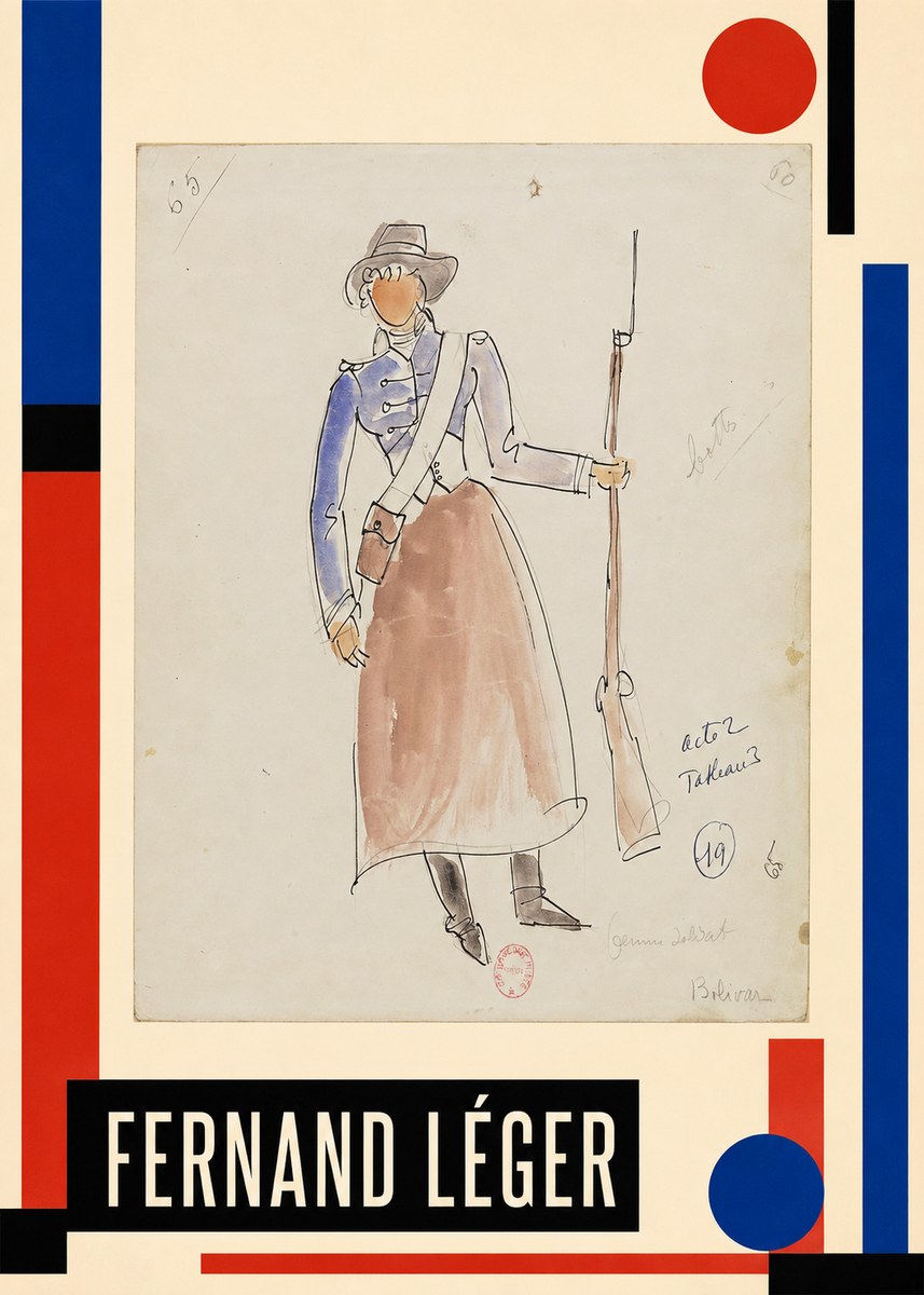 Fernand Léger Jeune Soldat No3 - Plakat
