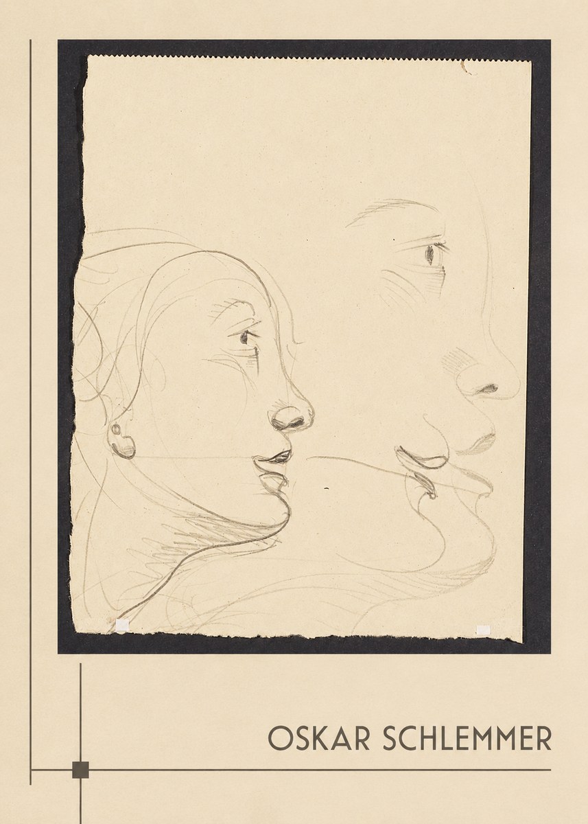 Oskar Schlemmer Profile Studies No1 - Plakat