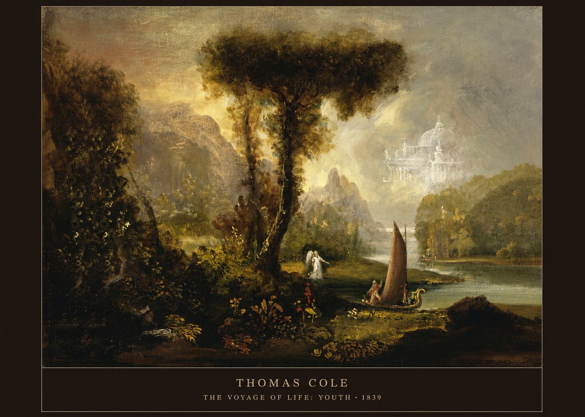 Thomas Cole The Voyage of Life: Youth II No6 - Plakat