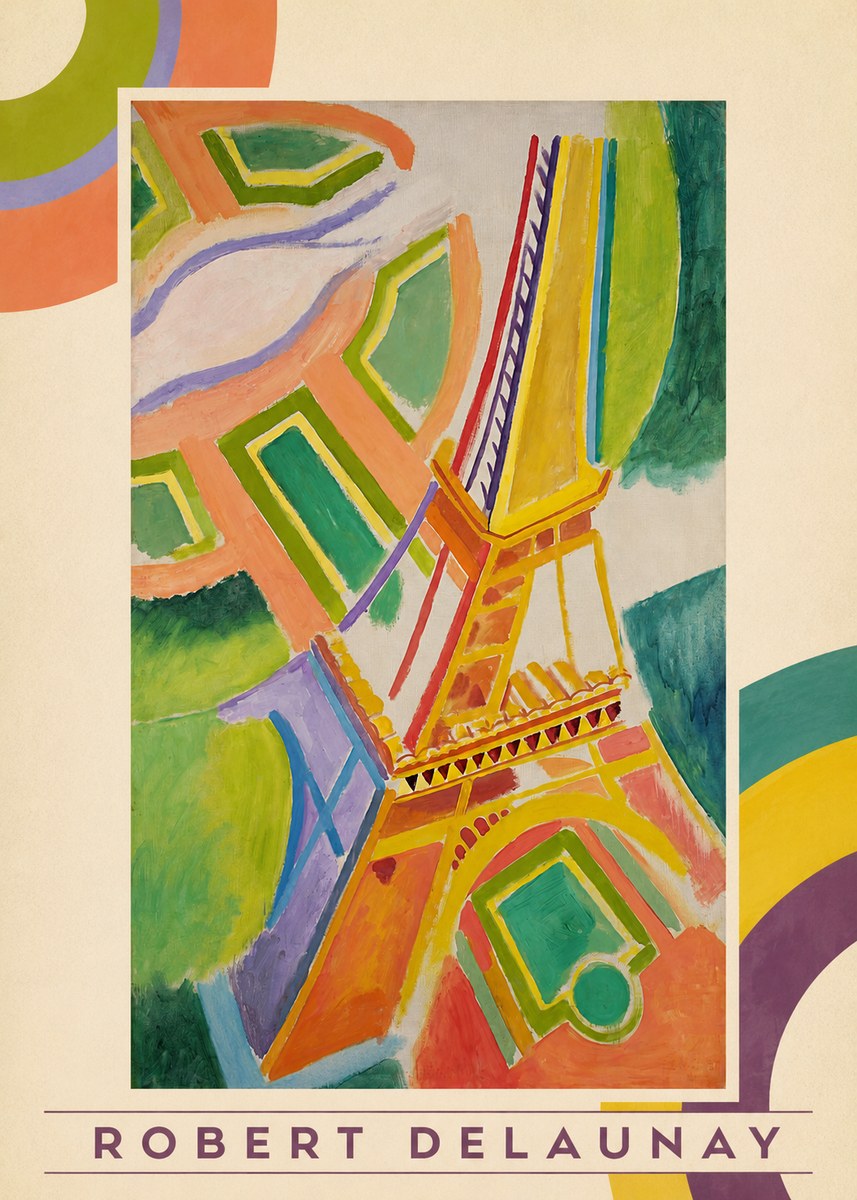 Robert Delaunay Tour Eiffel No3 - Plakat