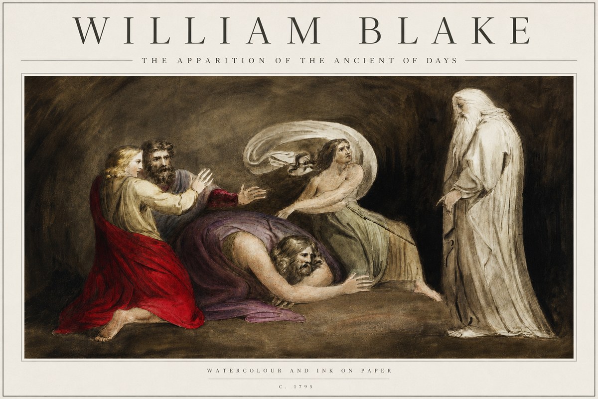 William Blake The Apparition of the Ancient of Days No3 - Plakat