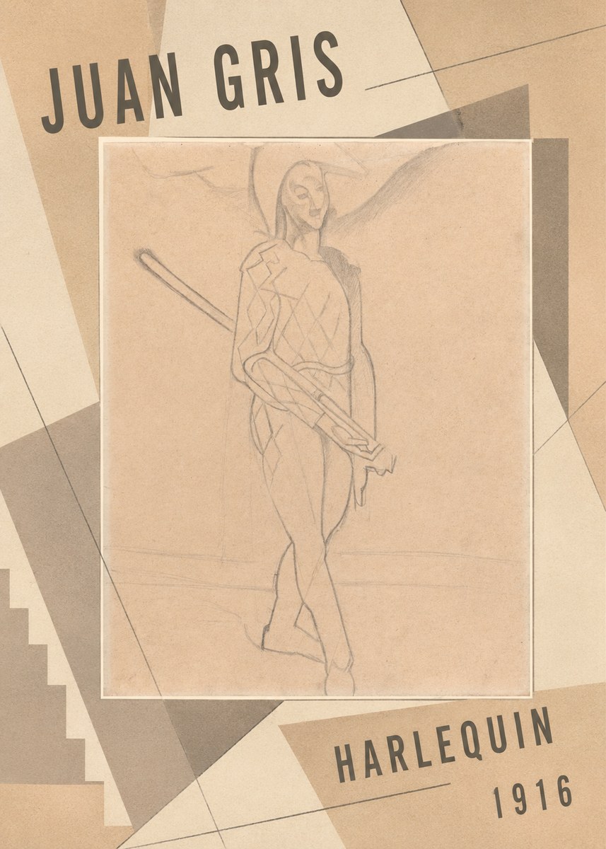 Juan Gris Harlequin No2 - Plakat