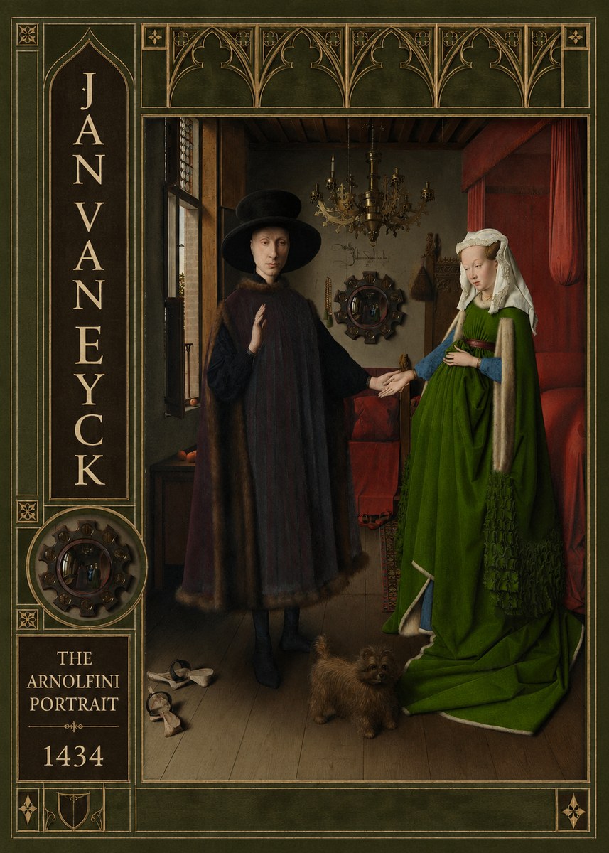 Jan van Eyck The Arnolfini Portrait III No3 - Plakat