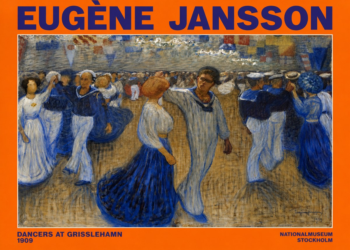 Eugène Jansson Dancers at Grisslehamn No2 - Plakat