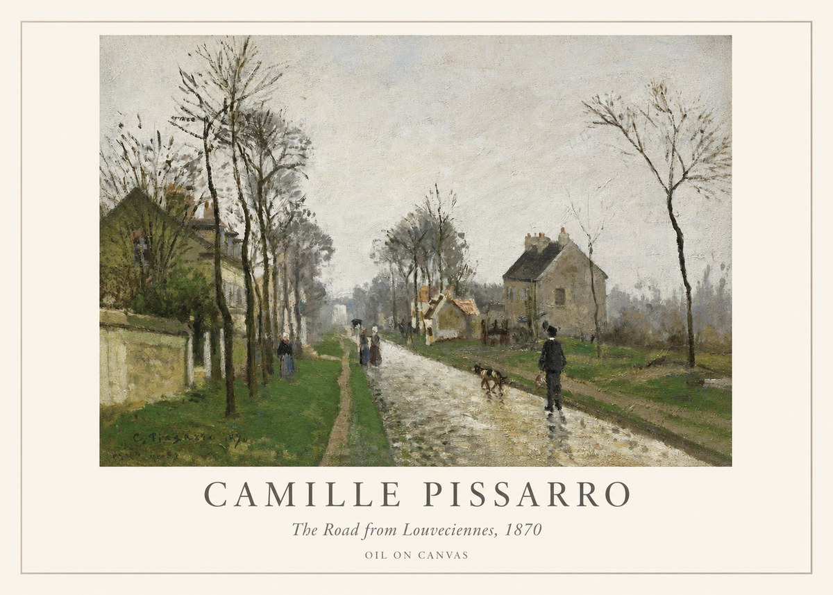 Pissarro The Road from Louveciennes, 1870 No1 - Plakat
