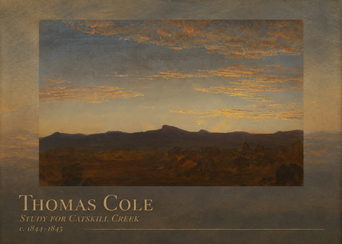 Thomas Cole Study for Catskill Creek I No2 - Plakat