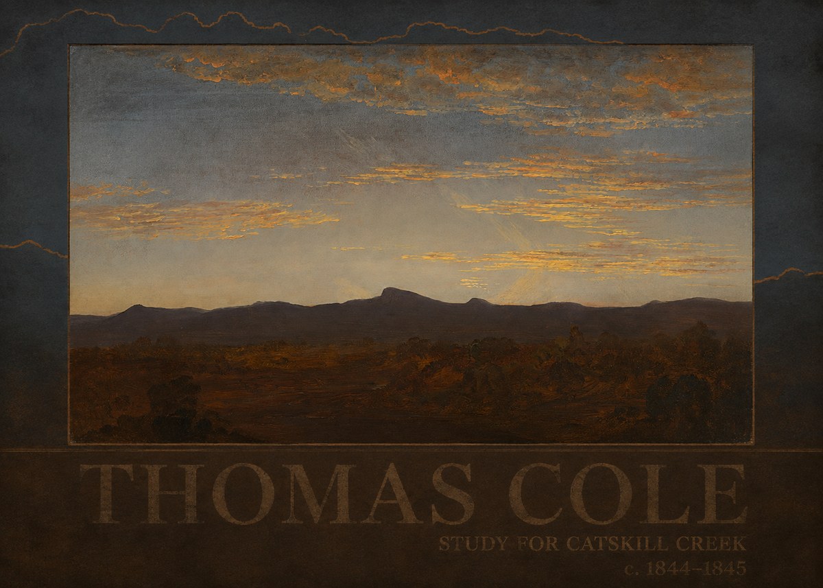 Thomas Cole Study for Catskill Creek I No4 - Plakat