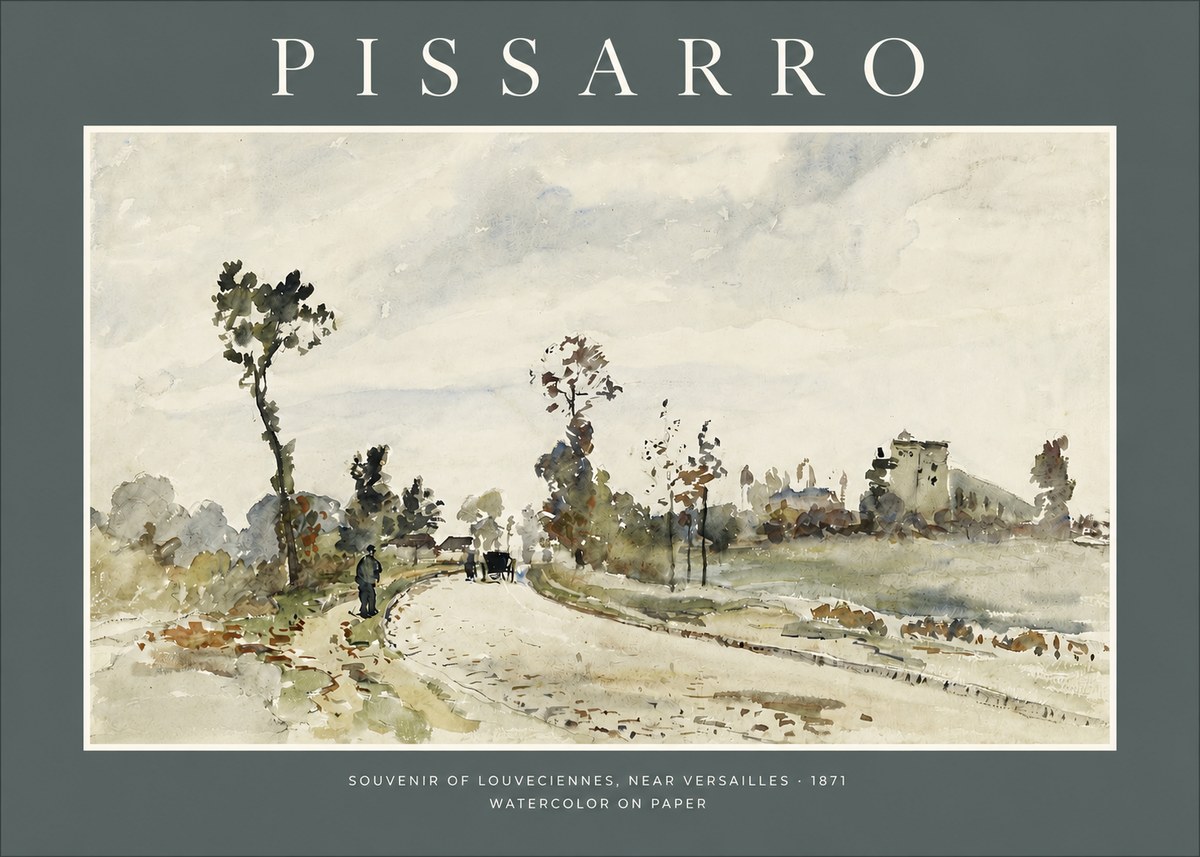 Pissarro Souvenir of Louveciennes, Near Versailles - 1871 No2 - Plakat
