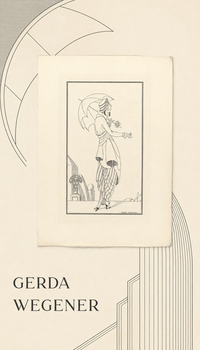 Gerda Wegener Elegant Figure with Parasol No5 - Plakat