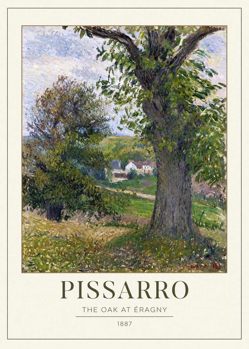 Pissarro The Oak at Éragny No1 - Plakat