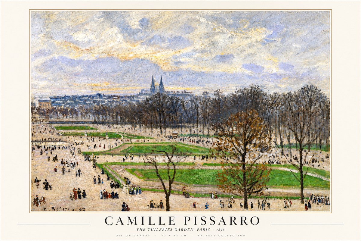 Pissarro The Tuileries Garden, Paris No1 - Plakat