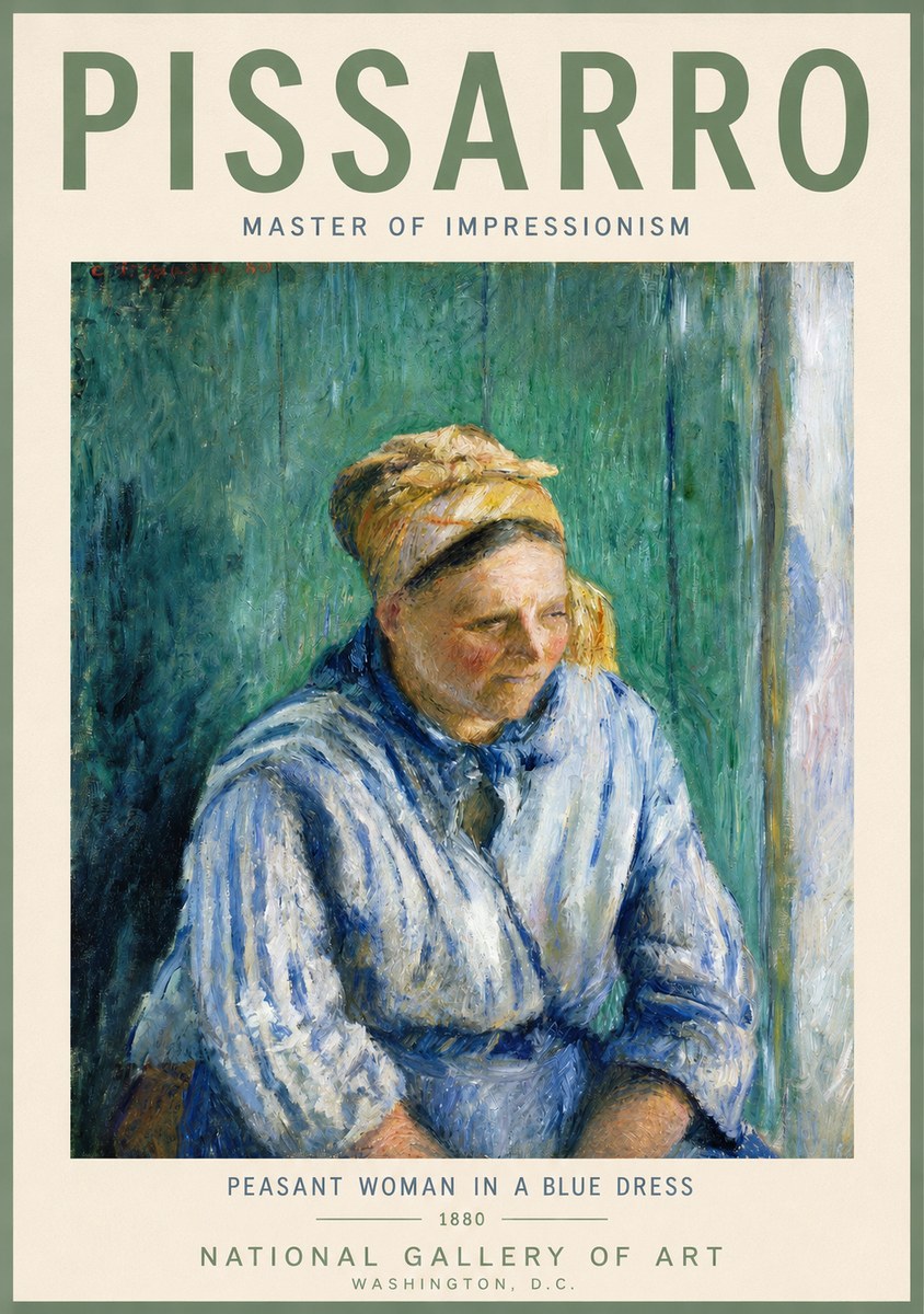 Pissarro Peasant Woman Seated No2 - Plakat