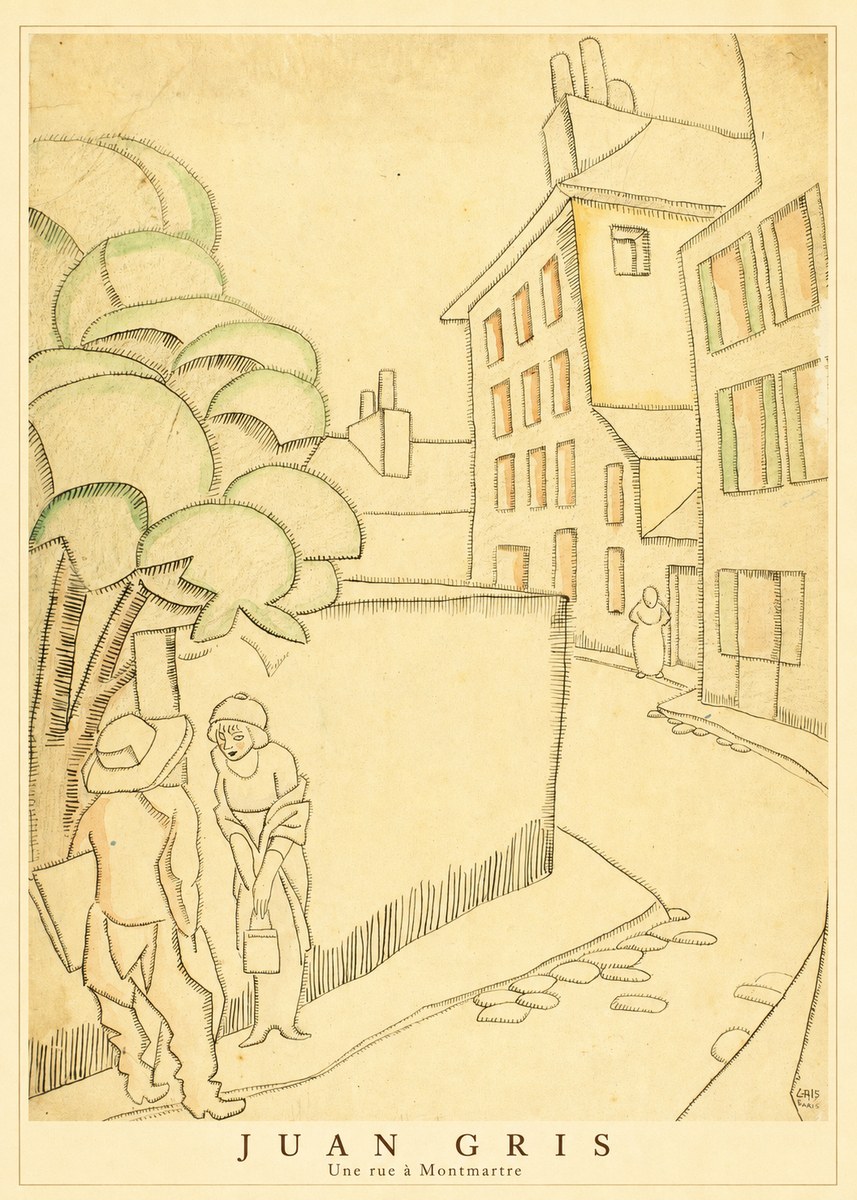 Juan Gris Une Rue À Montmartre No4 - Plakat