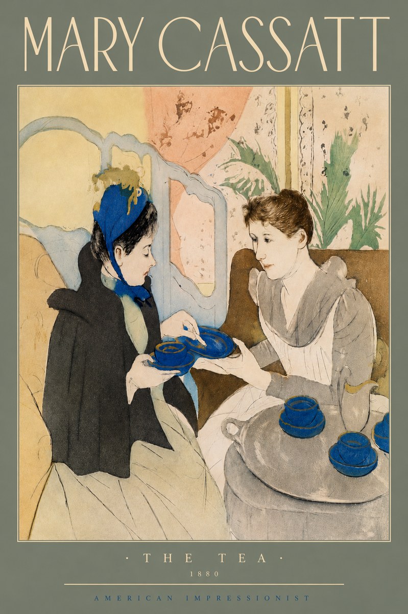 Mary Cassatt The Tea No4 - Plakat