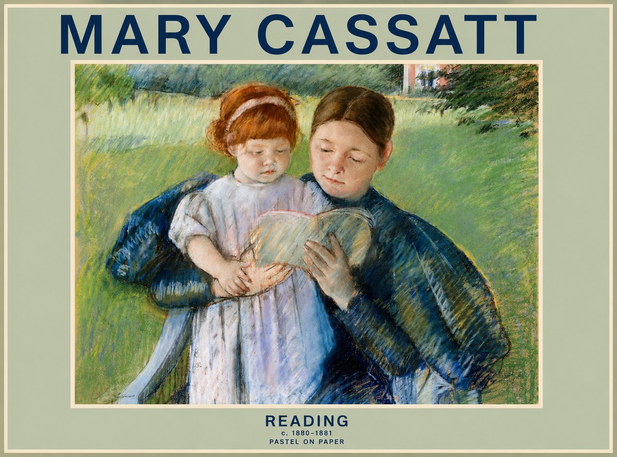 Mary Cassatt Reading No2 - Plakat