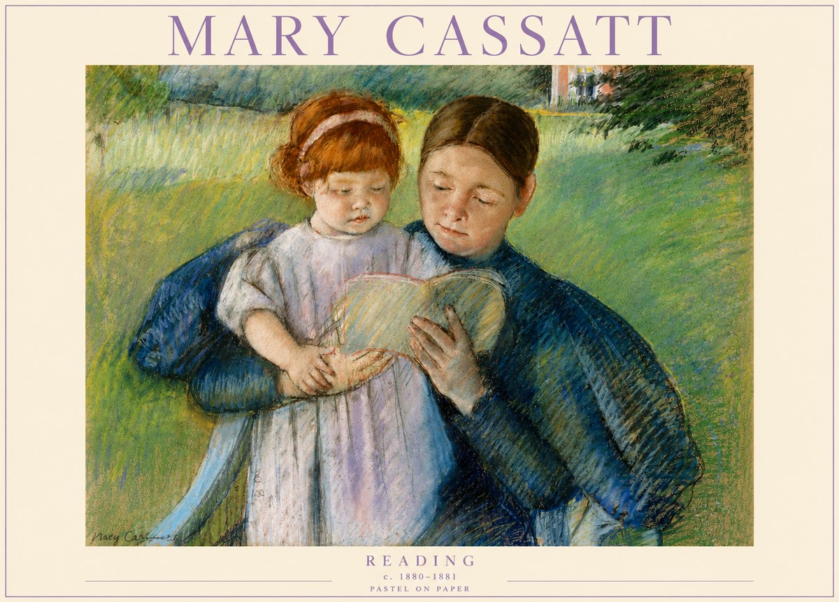 Mary Cassatt Reading No3 - Plakat