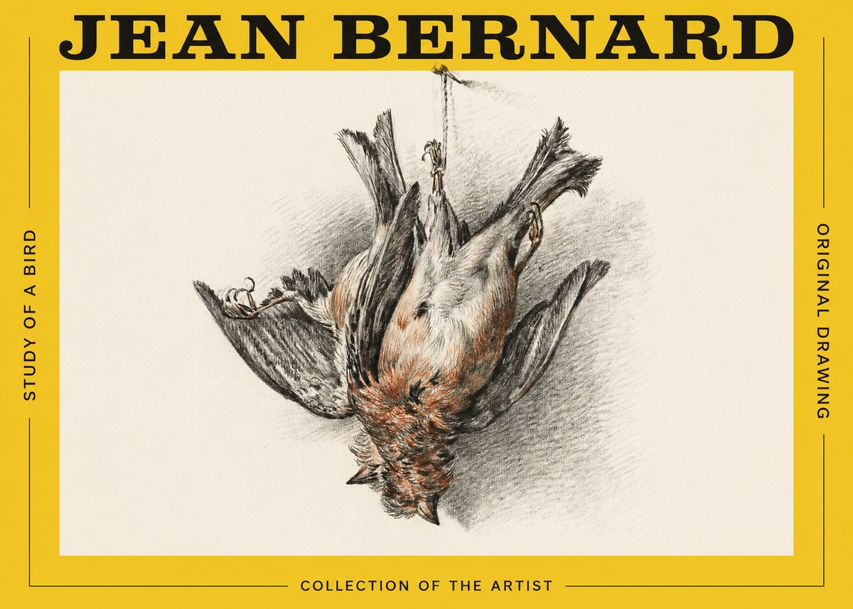 Jean Bernard Study of a Bird IV No2 - Plakat