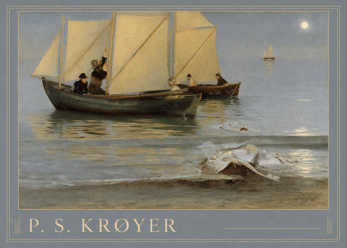 P.S. Krøyer A Ray Washed Ashore No1 - Plakat