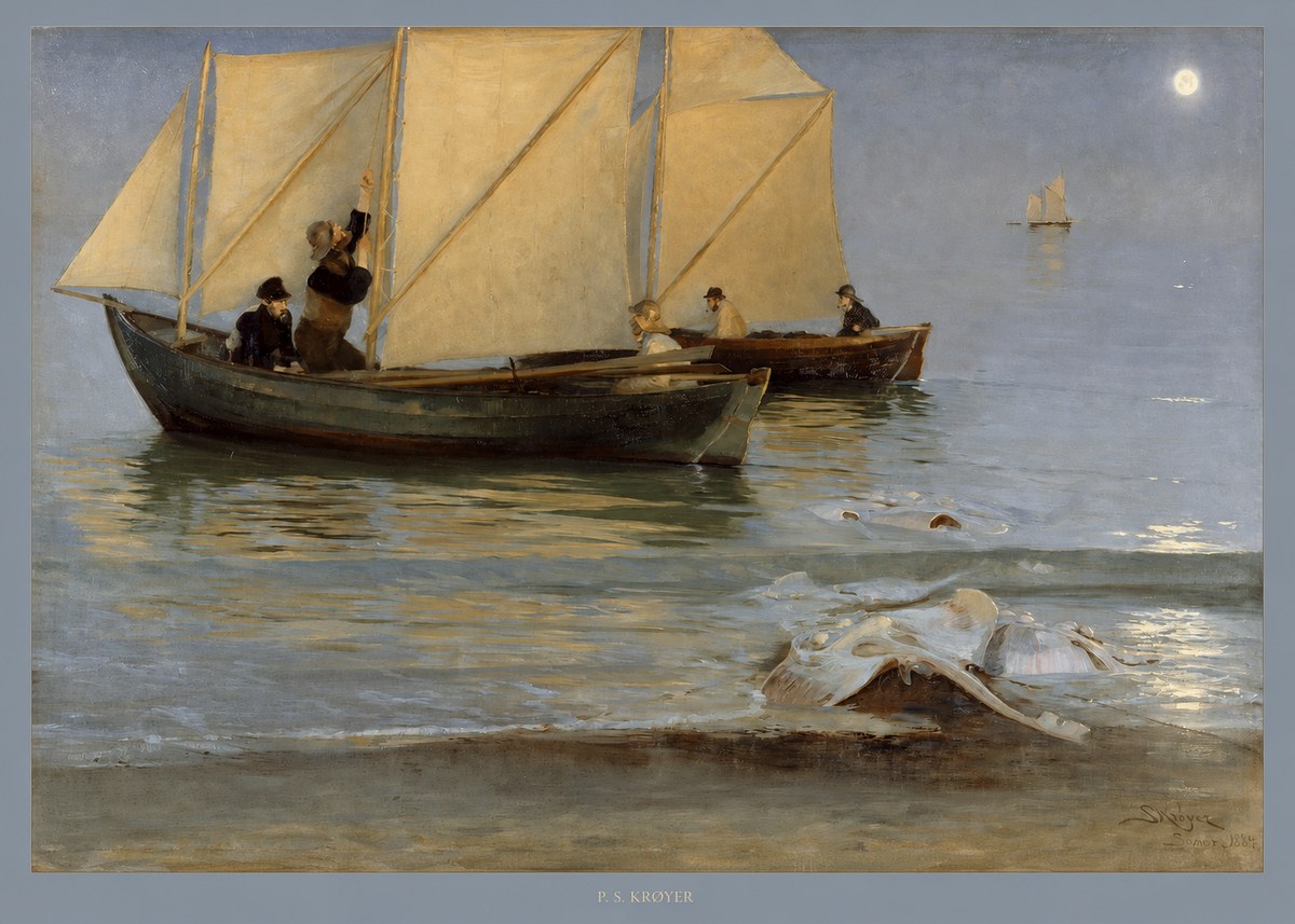 P.S. Krøyer A Ray Washed Ashore No5 - Plakat