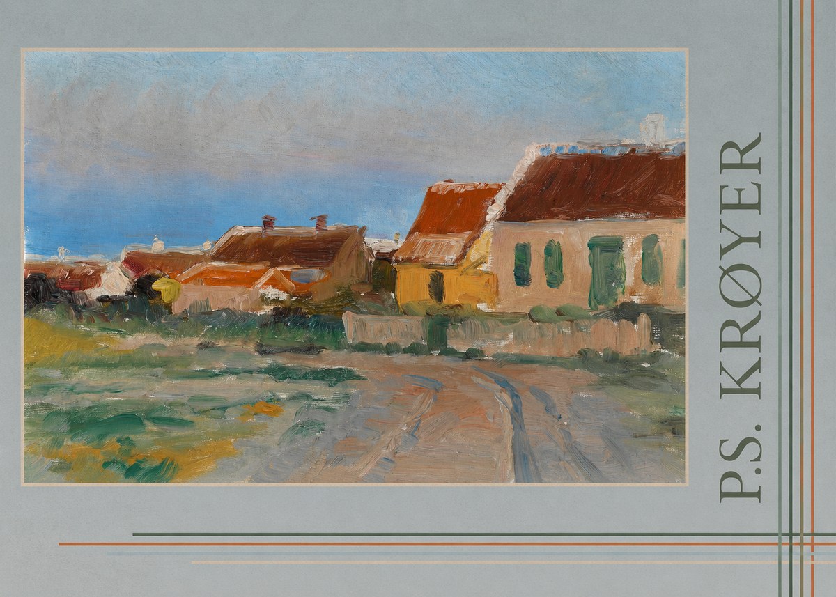 P.S. Krøyer Houses in Skagen No6 - Plakat