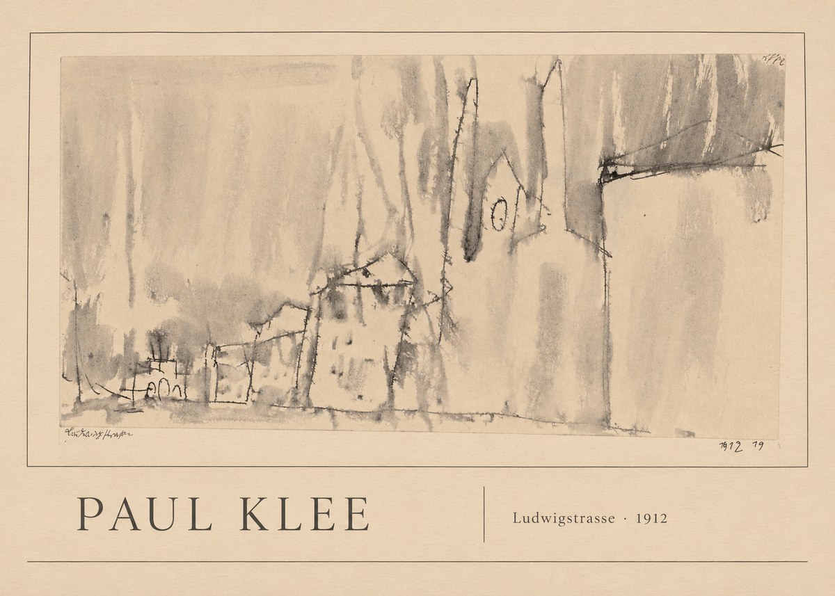 Paul Klee Ludwigstrasse No1 - Plakat