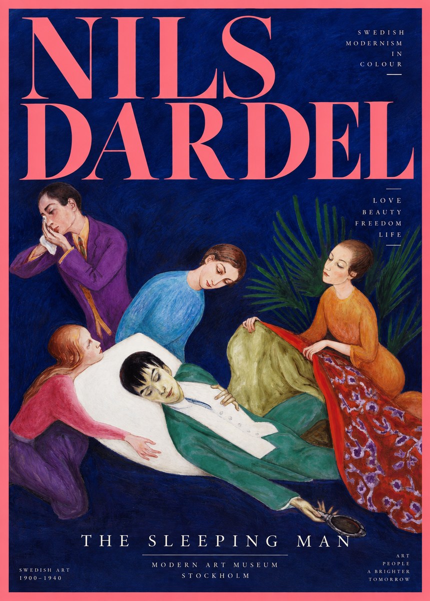 Nils Dardel The Sleeping Man No2 - Plakat