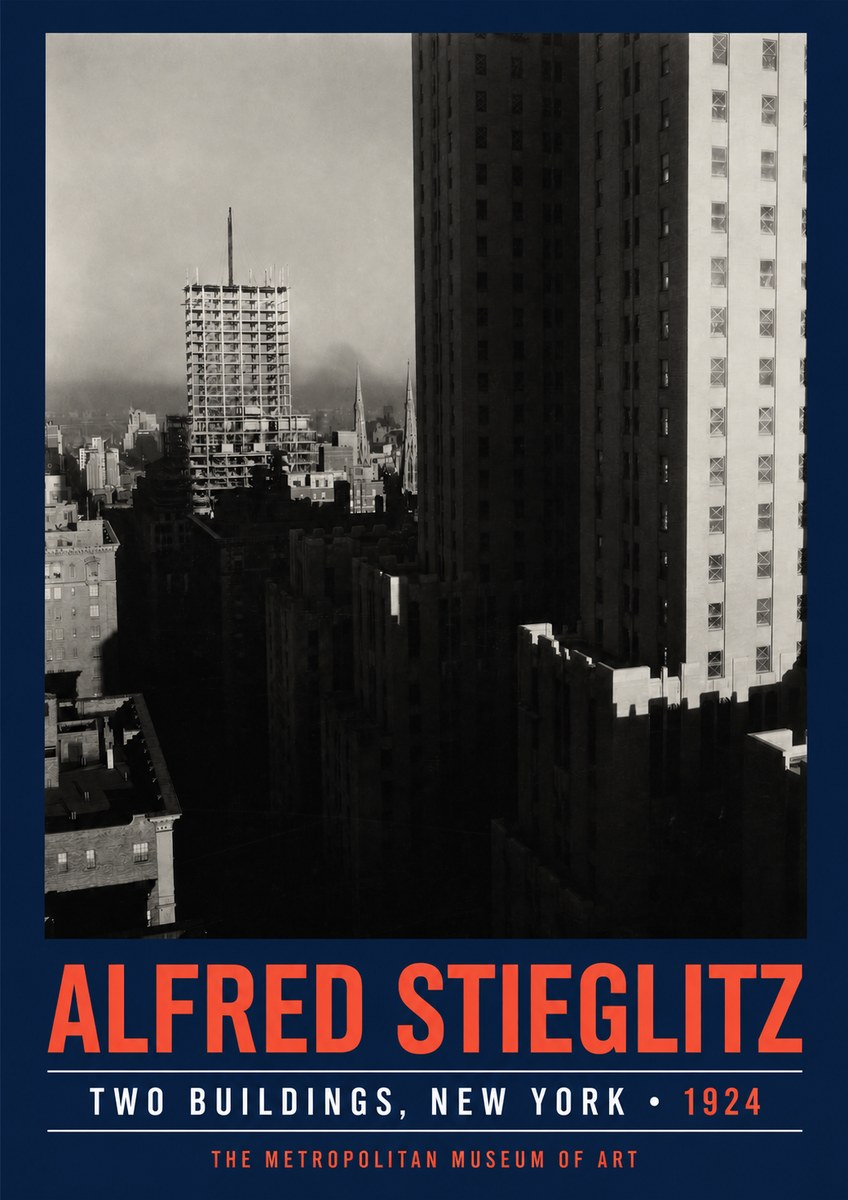 Alfred Stieglitz Two Buildings, New York No2 - Plakat