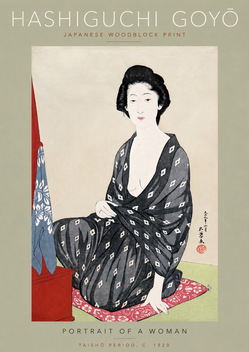 Hashiguchi Goyō Portrait of a Woman No5 - Plakat