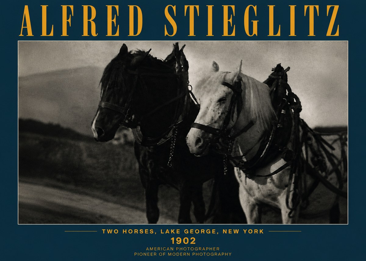 Alfred Stieglitz Two Horses, Lake George, New York No5 - Plakat