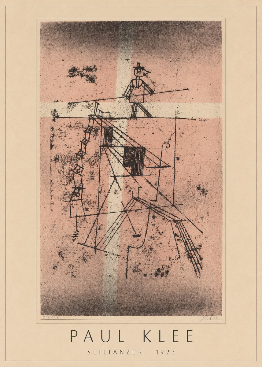 Paul Klee Seiltänzer III No4 - Plakat