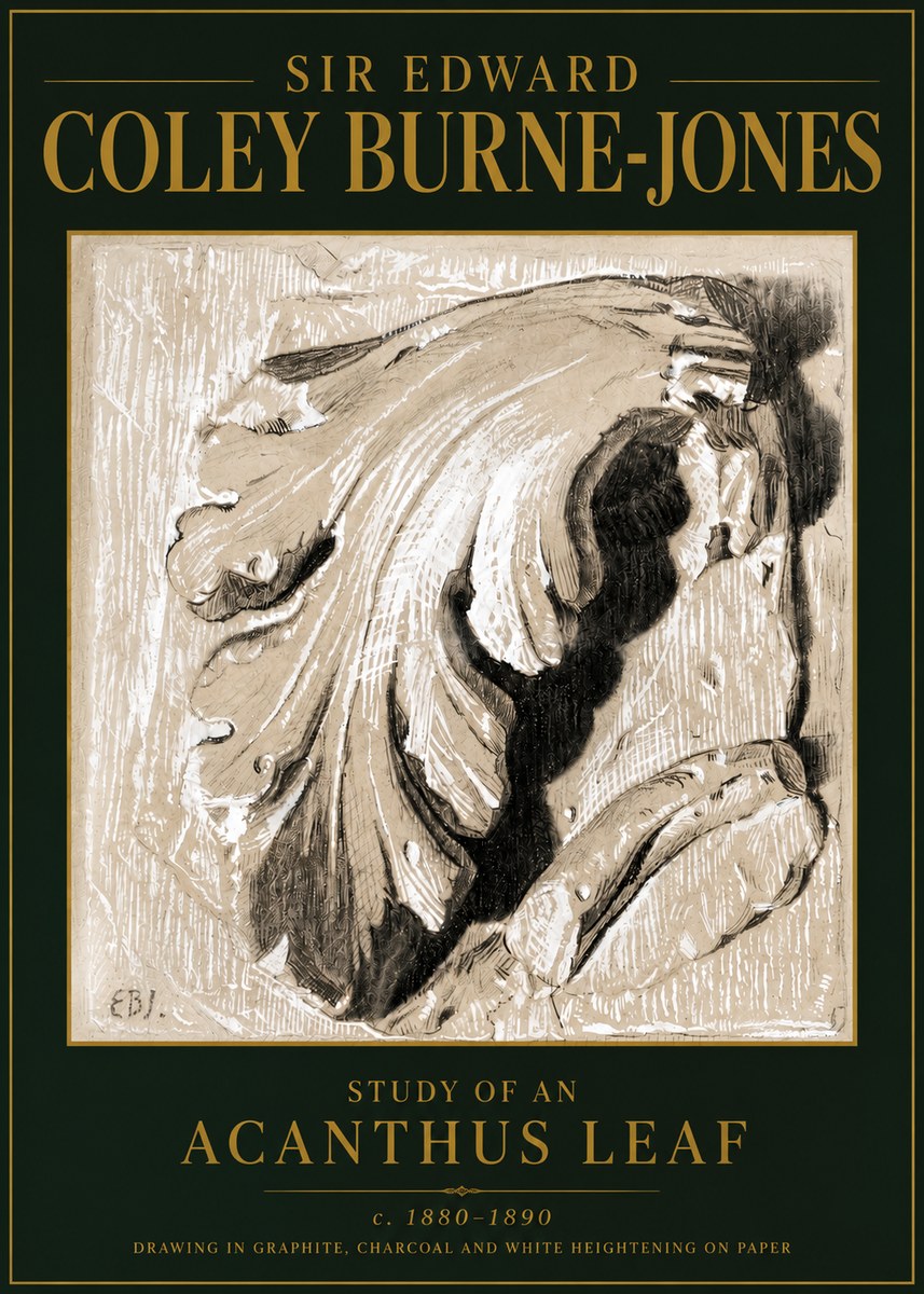 Edward Burne-Jones Study of an Acanthus Leaf No5 - Plakat